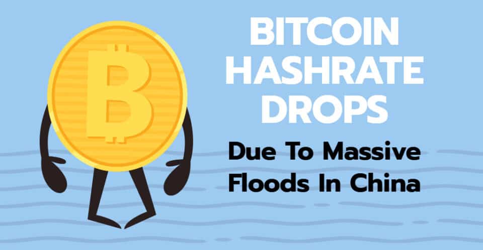 Bitcoin Hashrate in China Falls by Nearly 20% Due To Heavy Floods
